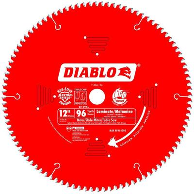 Freud Diablo D1296L 12 in. 96-Tooth High Density Carbide Tipped Aluminum/Laminate Floor Cutting Saw Blade