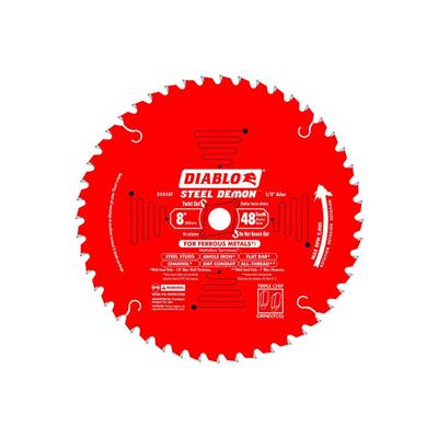 Freud Diablo D0842CF Steel Demon 8 in. 48-Tooth Cermet Carbide Tipped Ferrous Metal and Stainless Steel Cutting Saw Blade