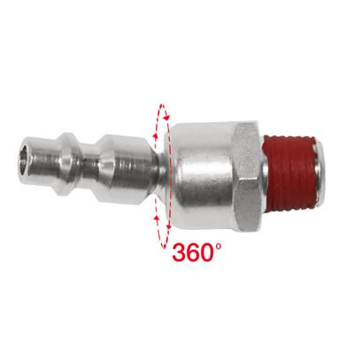 DuraDrive MP20MS20-2 1/4 in. NPT Male Swivel Plug Quick-Connect Coupler Air Hose Fitting (2-Pack)