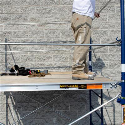 MetalTech M-MPP719 7 ft. x 19 in. Aluminum Scaffold Platform with Plywood Deck