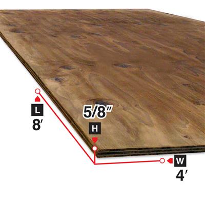  5/8 in. x 4 ft. x 8 ft. Sienna Brown Pressure Treated Plywood