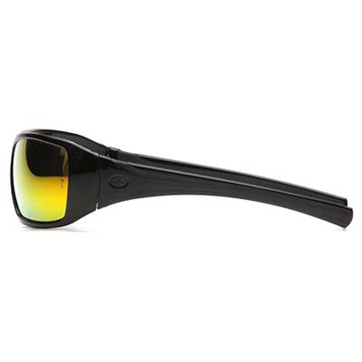 Pyramex Black Frame Safety Glasses with Ice Orange Mirror Lens