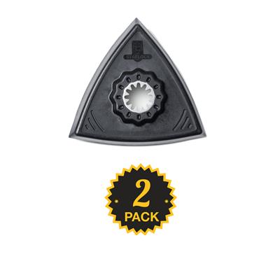 FEIN 63806129220 3-1/2 in. Triangular STARLOCK Hook & Loop Sandpaper Pad Oscillating Multi-Tool Backing (2-Pack)