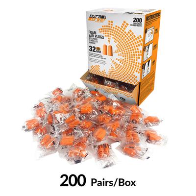 DuraDrive Orange Disposable Uncorded Foam Earplug with 32 dB NRR (200-Pair)