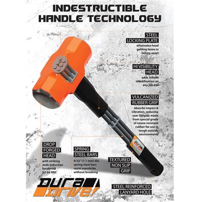  DuraDrive 36 in. 8 lb. 52-56 HRC Sledge Hammer