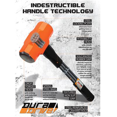 DuraDrive 36 in. 10 lb. 52-56 HRC Sledge Hammer