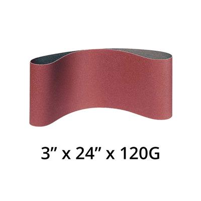 KLINGSPOR 42642 LS 309 XH 3 in. x 24 in. x 120 Grit Sanding Belt For Hand Held Machines For Wood, Metal And NF Metals (10-Pack)