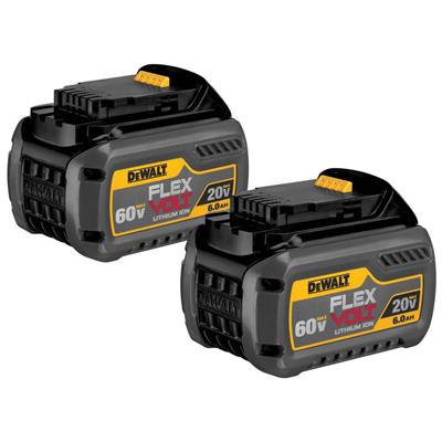 DEWALT DCB606-2 FLEXVOLT 20-Volt/60-Volt 6.0-Ah MAX Lithium-Ion Battery (2-Pack)