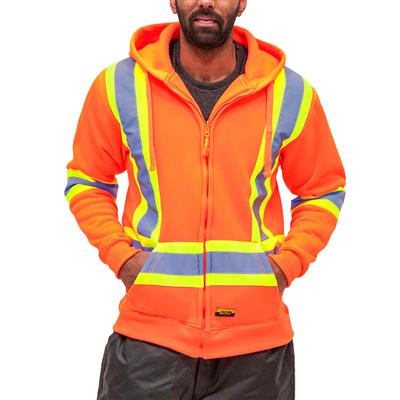 DuraDrive Men's 4 in. Hi-Vis Reflective Stripes Hooded Jacket