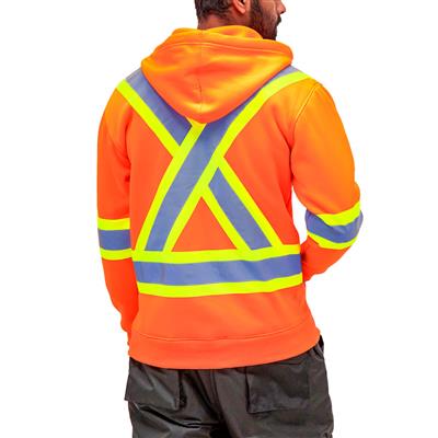 DuraDrive Men's 4 in. Hi-Vis Reflective Stripes Hooded Jacket