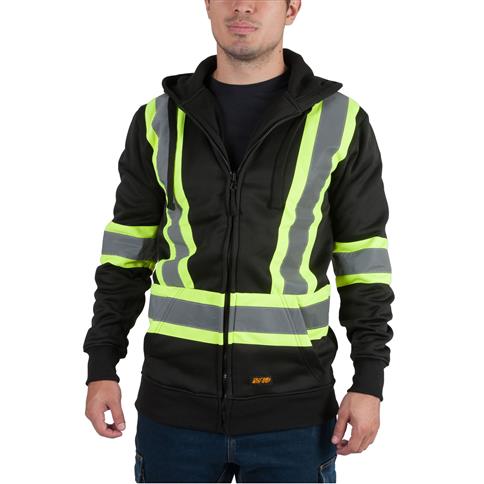 DuraDrive Men's 4 in. Hi-Vis Reflective Stripes Hooded Jacket