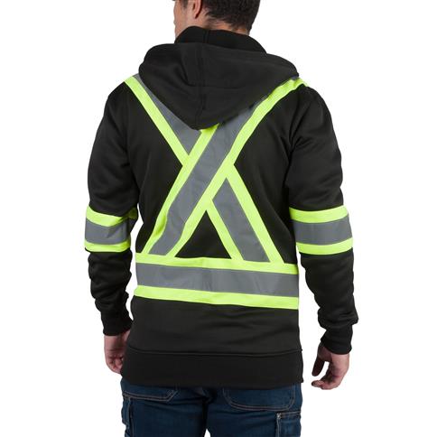 DuraDrive Men's 4 in. Hi-Vis Reflective Stripes Hooded Jacket