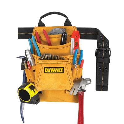 DEWALT DG5333 10-Pocket Carpenters Suede Nail and Tool Bag 