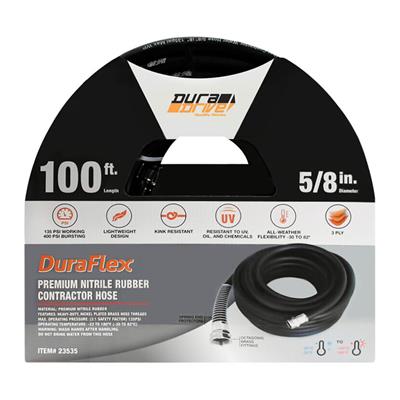 DuraDrive GG58100F 5/8 in. x 100 ft. Black Nitrile Garden Hose