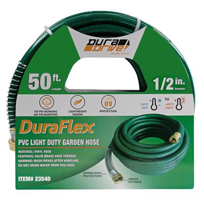 DuraDrive VG1250F 1/2 in. x 50 ft. PVC Light-Duty Garden Hose