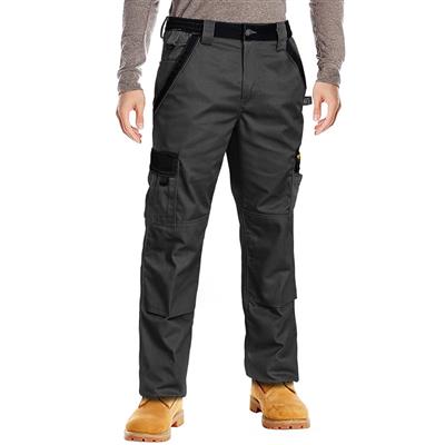 DuraDrive Men's TRADESMAN Grey Two Tone Double Knee Cargo Work Pants