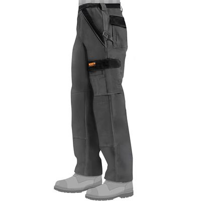 DuraDrive Men's TRADESMAN Grey Two Tone Double Knee Cargo Work Pants