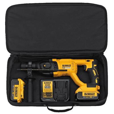 DEWALT DCH133M2 20-Volt MAX XR Lithium-Ion 1 in. Brushless SDS-Plus Rotary Hammer Kit