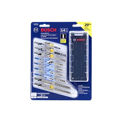 BOSCH T14CPSC T-Shank Wood and Metal Cutting Jig Saw Blade Set (14-Piece)