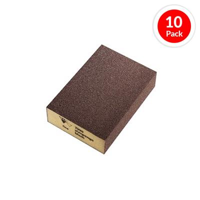 SIA 0070.1230.01 Series 7990 2-3/4 in. x 3-3/4 in. Aluminum Oxide Grit Fine Combination Block Yellow Sanding Sponge (10-Pack)