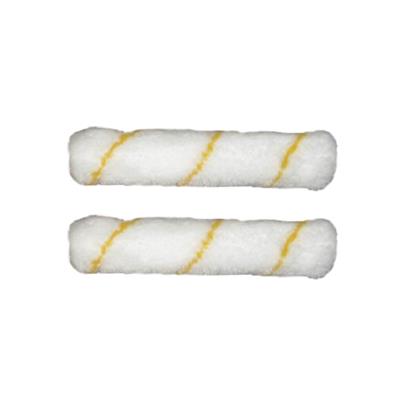 Crown & Meakins EX124306 6 in. Micro All Surfaces White with Yellow Stripes Lint-Free Paint Roller Refill (2-Pack)