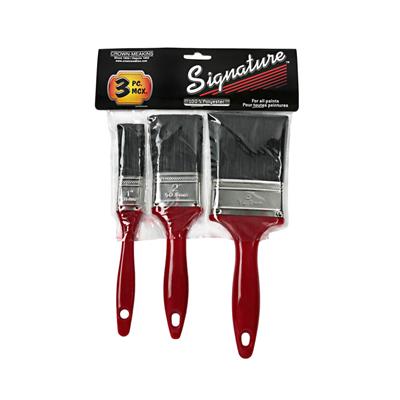 Crown Meakins IS024100 1 in., 2 in. and 3 in. Straight Paint Brush Set (3-Piece)