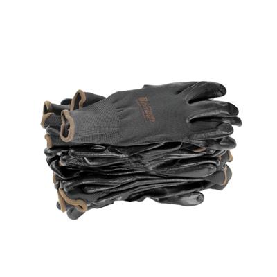 DuraDrive Black Shell Nitrile Palm Coated Work Gloves (12-Pair)