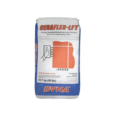 DYNA 611G50 22.7-kg. Grey CERAFLEX-LFT Polymer-Modified Medium-Set & Thin-Set Mortar for Interior/Exterior Large Format Stone and Tile