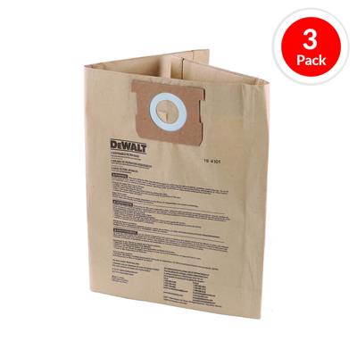 DEWALT DXA19-4101 6/9/10-Gallon Dry Vacuum Disposable Filter Bag (3-Pack)