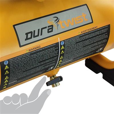 DuraTwist 1.0 HP 3-Gallon Ultra-Quiet Oil-Free Electric Air Compressor