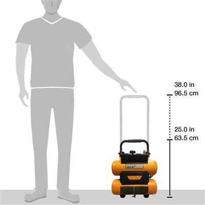 DuraTwist 1.8 HP 4.5-Gallon Ultra-Quiet Oil-Free Electric Air Compressor