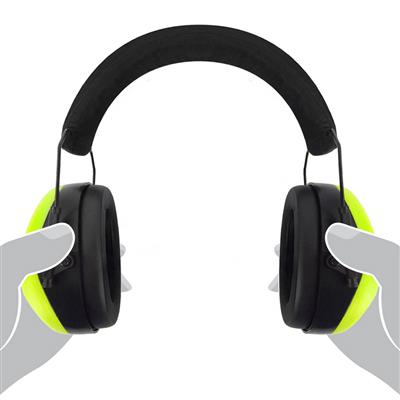 DuraDrive PM8010 Hi-Vis Lime Soft Foam Adjustable Earmuffs