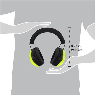 DuraDrive PM8010 Hi-Vis Lime Soft Foam Adjustable Earmuffs