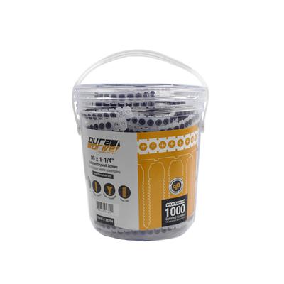 DuraDrive #6 x 1-1/4 in. Grey Phosphate Coated Bugle Head  Phillips Drive Fine Thread Collated Drywall Screws (1,000-Pail)