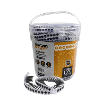 DuraDrive #6 x 1-1/4 in. Grey Phosphate Coated Bugle Head  Phillips Drive Coarse Thread Collated Drywall Screws (1,000-Pail)