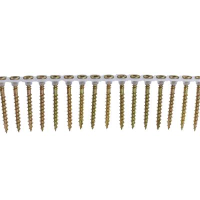 DuraDrive #8 x 1-3/4 in. Yellow Zinc Coated Flat Head Square Drive Coarse Thread Collated Flooring Screws (1,000-Pail)