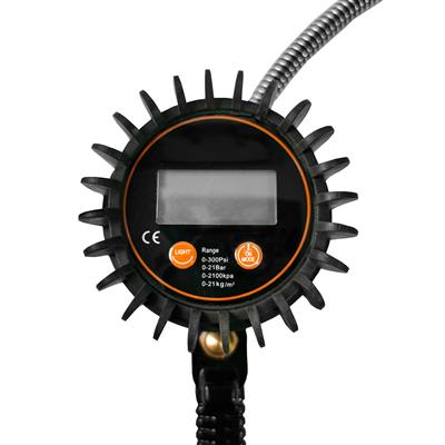 DuraDrive Digital Tire Inflator Gauge for Trucks with 24 in. Flexible Hose & Dual Chuck