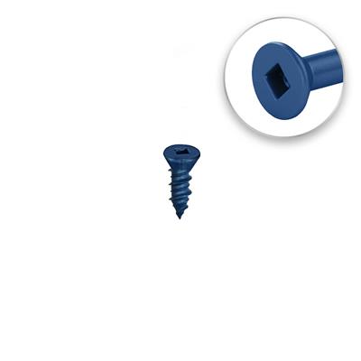 DuraDrive 3/16 in. x 1-1/4 in. Blue Ruspert Coated Flat Head Square Drive Concrete Screw (100-Pack)