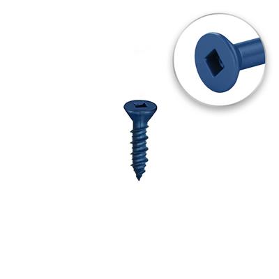 DuraDrive 1/4 in. x 1-3/4 in. Blue Ruspert Coated Flat Head Square Drive Concrete Screw (100-Pack)