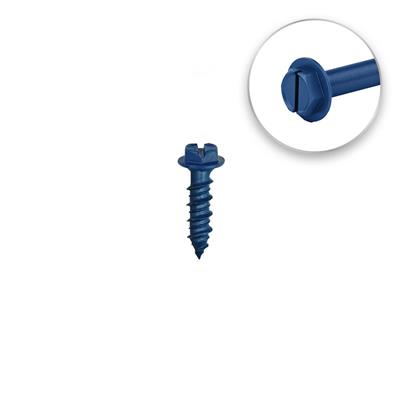 DuraDrive 1/4 in. x 1-3/4 in. Blue Ruspert Coated Hex Washer Head Slot Drive Concrete Screw (100-Pack)