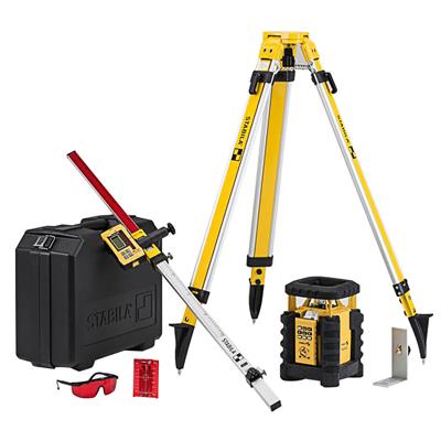 STABILA 05700 LAR350 Dual Slope Interior/Exterior Fully Self-Leveling Rotary Laser Kit