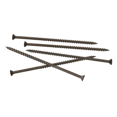 DuraDrive #10 x 5 in. Low Root Brown Zinc Coated Flat Head Square Drive Decking Screws (1,000-Pack)