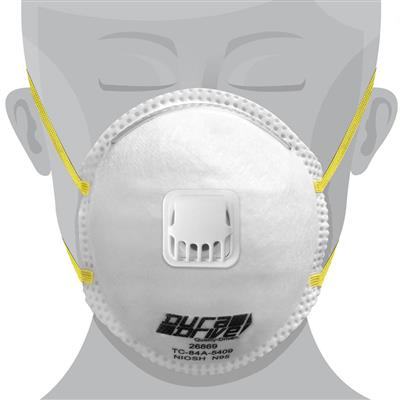 DuraDrive NIOSH-approved (TC-84A-5409) N95 Industrial Disposable Dust Masks with Exhalation Valve (10-Pack)