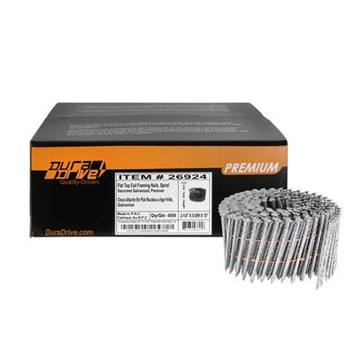 DuraDrive 2-1/4 in. x 0.099 15-Degree Angled Dacromet Galvanized Spiral Shank Flat Top Coil Framing Nails (4,500-Box)