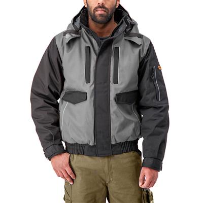 DuraDrive Men's TRADESMAN Grey and Black Two Tone Hooded Jacket