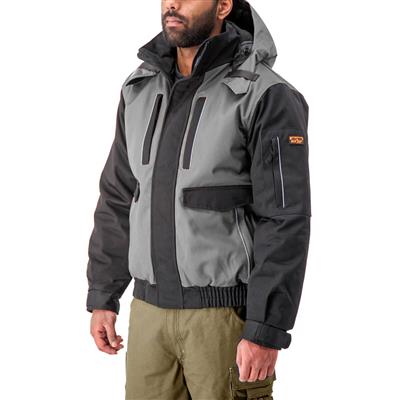 DuraDrive Men's TRADESMAN Grey and Black Two Tone Hooded Jacket