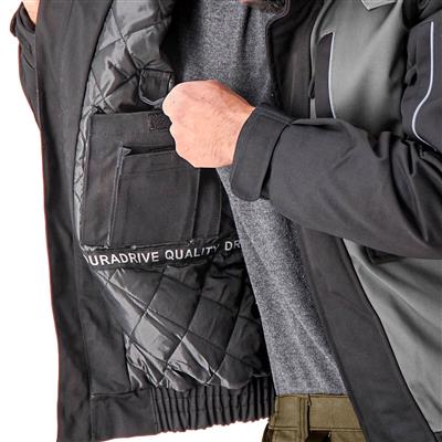 DuraDrive Men's TRADESMAN Grey and Black Two Tone Hooded Jacket