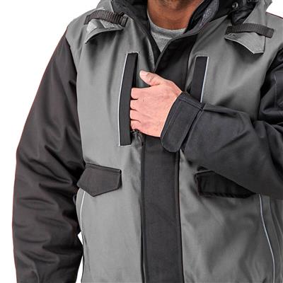 DuraDrive Men's TRADESMAN Grey and Black Two Tone Hooded Jacket