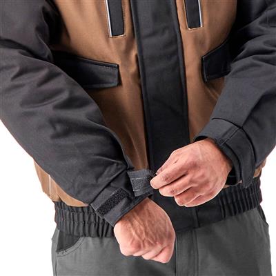 DuraDrive Men's TRADESMAN Timber and Black Two Tone Hooded Jacket