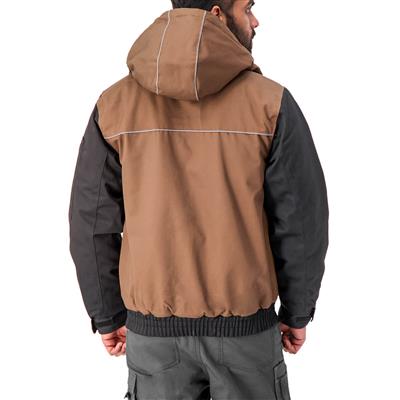 DuraDrive Men's TRADESMAN Timber and Black Two Tone Hooded Jacket